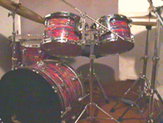 1968 Psychedelic Red 
Ludwig Drumset